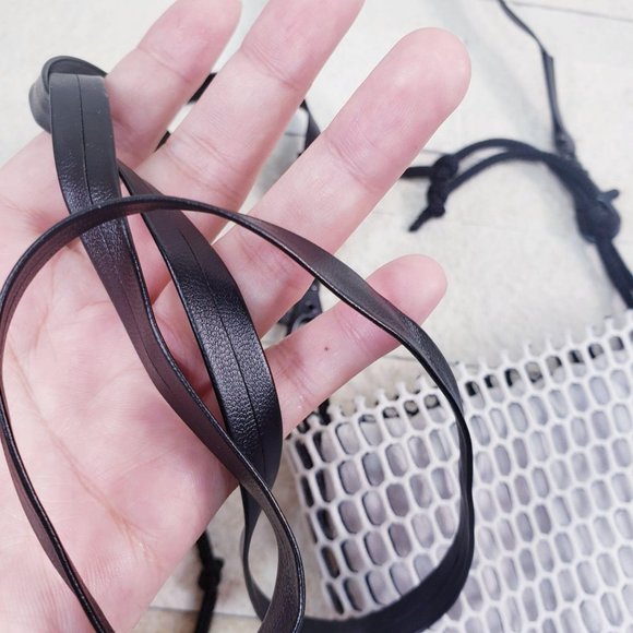 NEW JAREL ZHANG Black Leather Pouch Mobile Bag SMALL Authentic Lightweight‎ - Picture 6 of 10